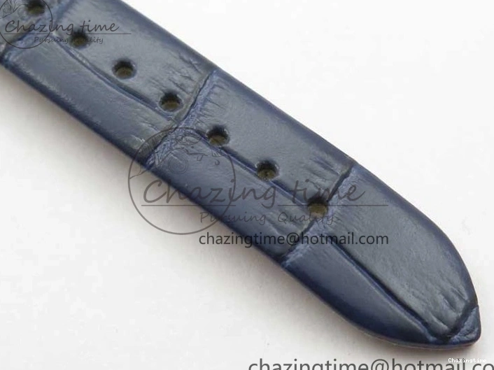 0412 Ladies’ De Ville Trésor Diamond Blue Dial Blue Fabric Watch OXF 1:1 Best Edition Swiss Quartz Upgraded 7892